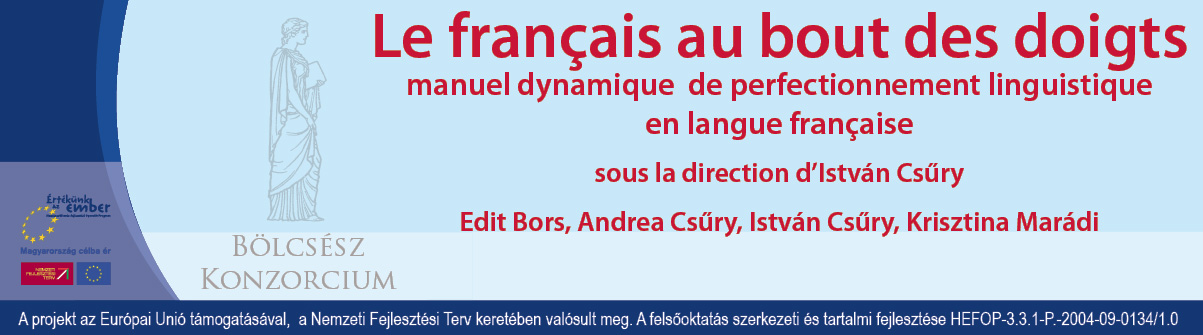 CSŰRY, CSŰRY, BORS, MARÁDI&nbsp;: Le français au bout des doigts